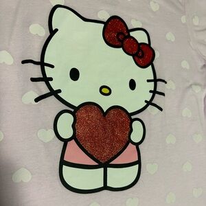 Girl’s Sanrio Hello Kitty heart pattern T-shirt pink color size XXL plus